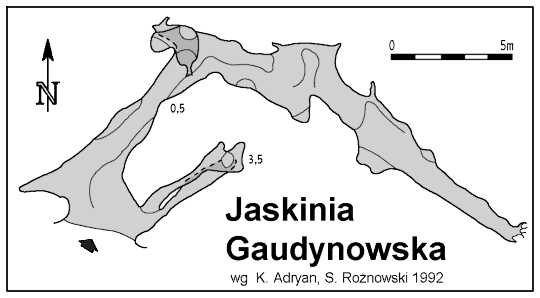 Plan Jaskini Gaudynowskiej