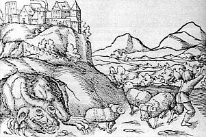Drzeworyt z Cosmographiae S. Munstera z 1550 r.